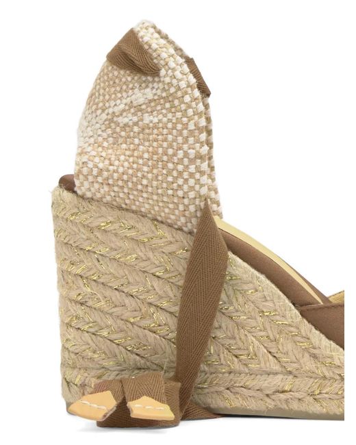 Castaner Metallic Joyce Wedge Espadrilles