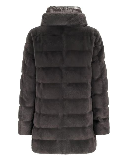 Herno Black Quilted Coat