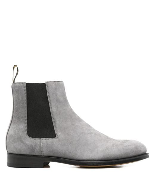 Doucal's Gray Elasticated-Panel Boots for men