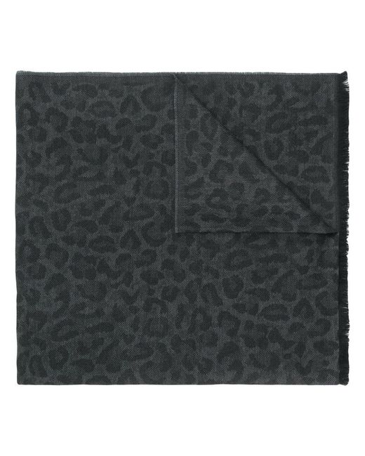 Tom Ford Gray Leopard Print Scarf for men