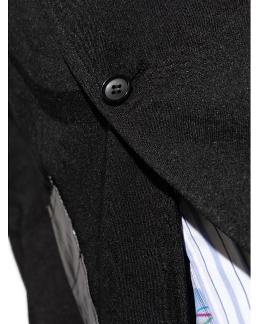 Comme des Garçons Black Patch-Pocket Buttoned Blazer for men