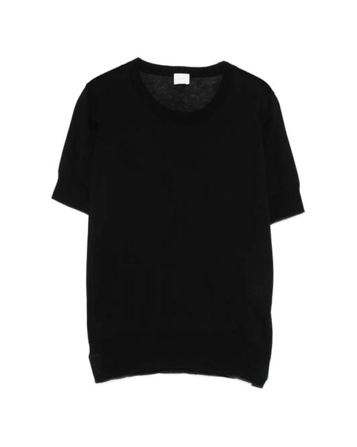 C.T.Plage Black Crew-Neck T-Shirt