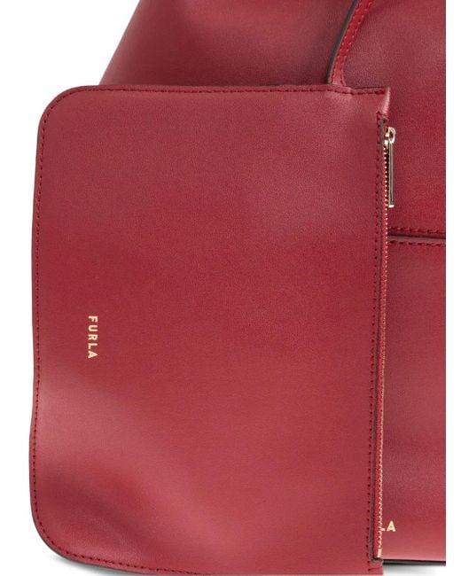 Furla Sfera レザーバケットバッグ Red