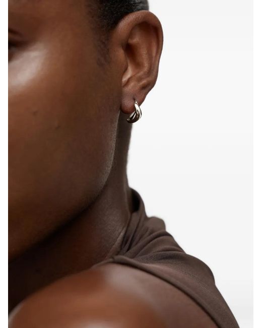 Monica Vinader Metallic Swirl Huggie Earrings