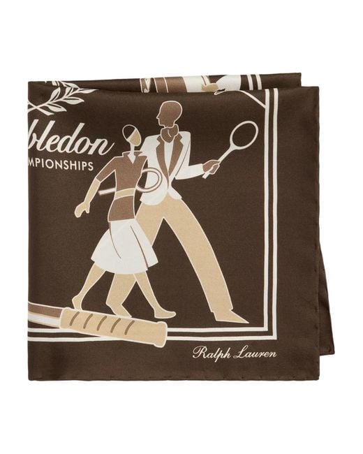 Ralph Lauren Black Printed-Detail Scarf for men