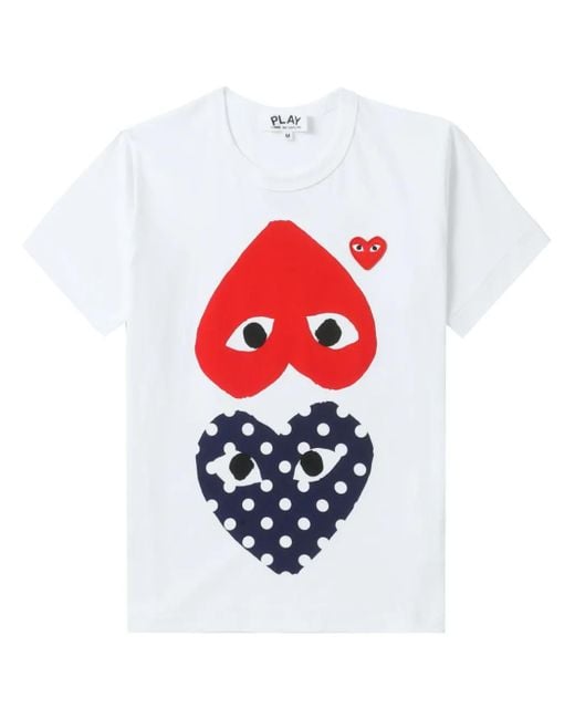 COMME DES GARÇONS PLAY Multicolor Logo-Print Cotton T-Shirt