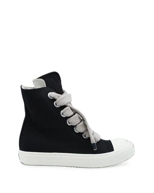 Rick Owens Black Jumbolace High-Top Sneakers for men