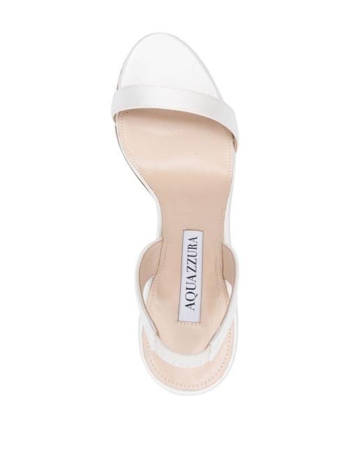 Aquazzura White So Nude 110mm Sandals