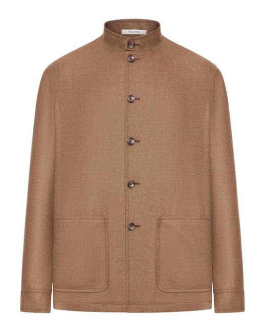 メンズ Tagliatore ハイネック ウールジャケット Brown