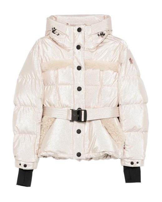 Moncler Metallic Jack Met Lammy Afwerking in het Natural