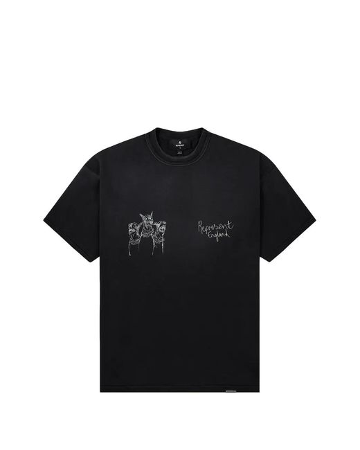 Represent Black Thoroughbred Dogs Graphic T-Shirt for men