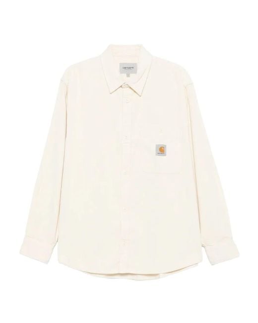メンズ Carhartt コーデュロイ シャツ White