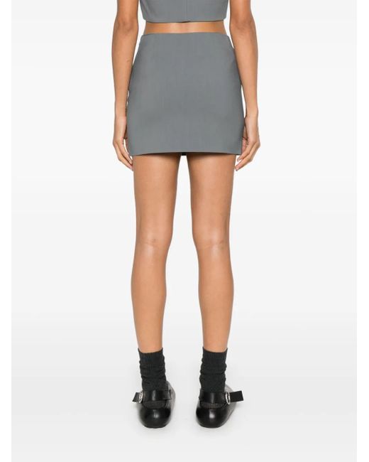 Nanushka Gray Briel Mini Skirt