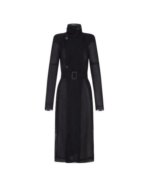 Rick Owens Black Maria Organza Trench Coat