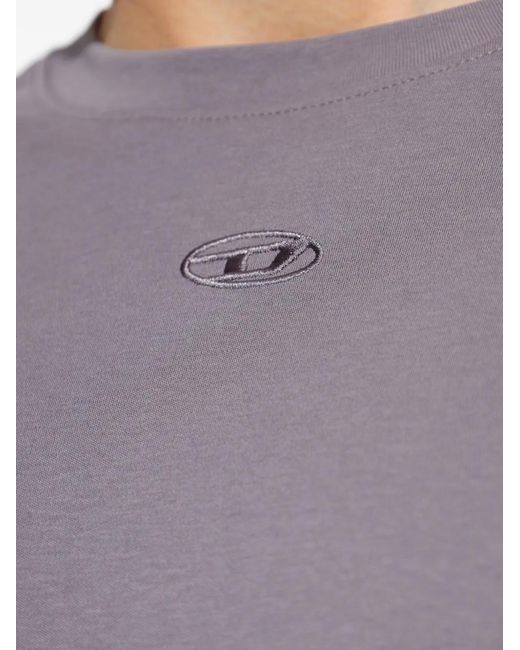 DIESEL Purple T-Norm-Int Logo T-Shirt for men