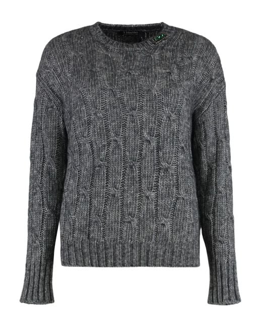 Max Mara Cabaret ケーブルニット セーター Gray