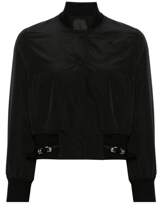 Givenchy Black Buckle-detail Bomber Jacket