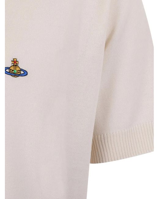 Vivienne Westwood White Embroidered T-Shirt for men