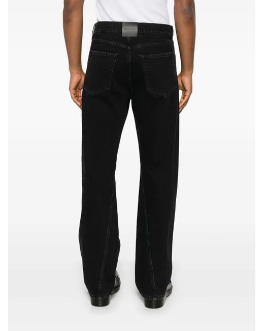 Lanvin Black Jeans With Stitching Detail for men