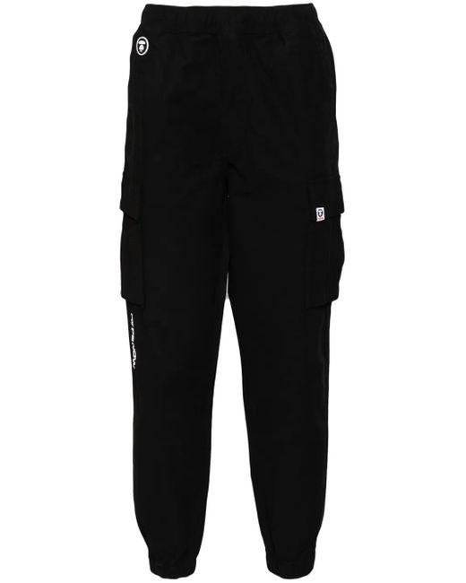 Aape By A Bathing Ape Black Tapered-Leg Cargo Trousers for men