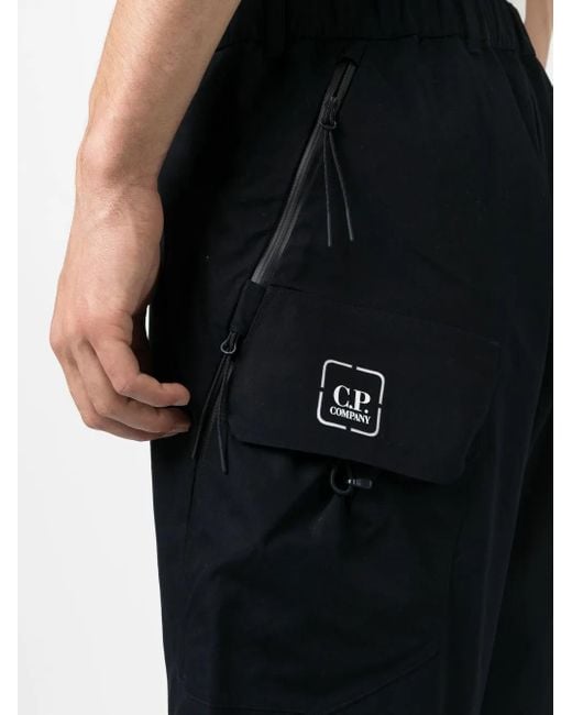 C P Company Shorts Met Logoprint in het Black voor heren