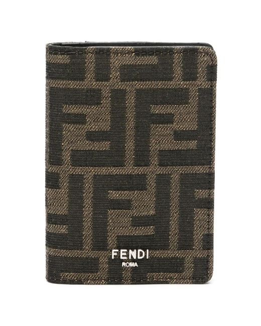 Fendi Green Ff Card Holder for men