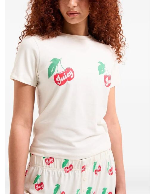 Juicy Couture Pink Cherry-Print Pajama Set