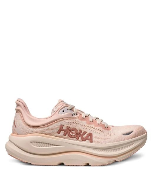 Hoka One One Pink Bondi 9 Lowtop Sneakers