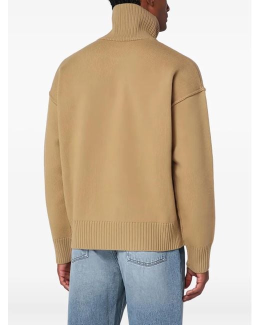 AMI Trui Met Ami De Coeur-Monogram in het Natural voor heren