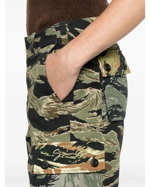 メンズ Givenchy カモフラージュ カーゴパンツ Green