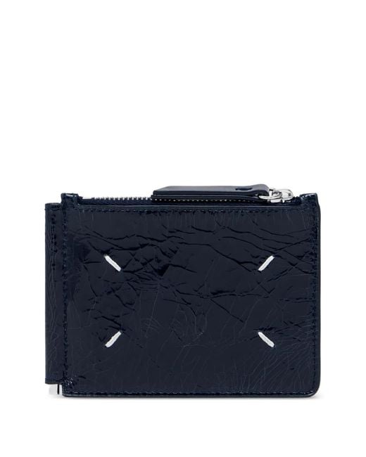 Maison Margiela Blue Four Stitches Pincer Wallet