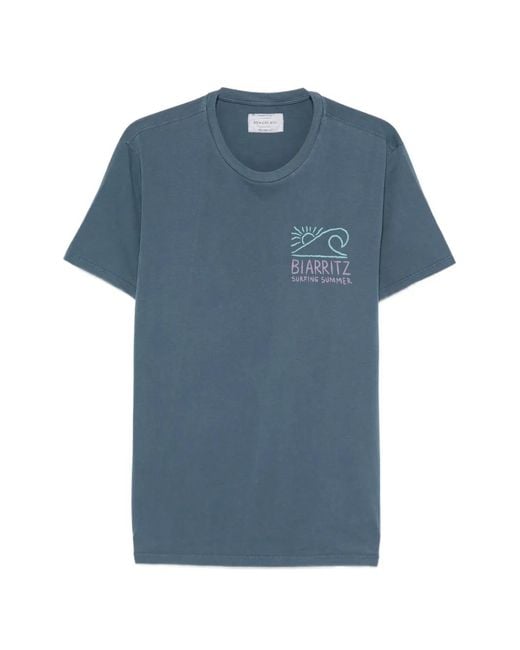 Bowery Supply Co. Blue Graphic-Print T-Shirt for men