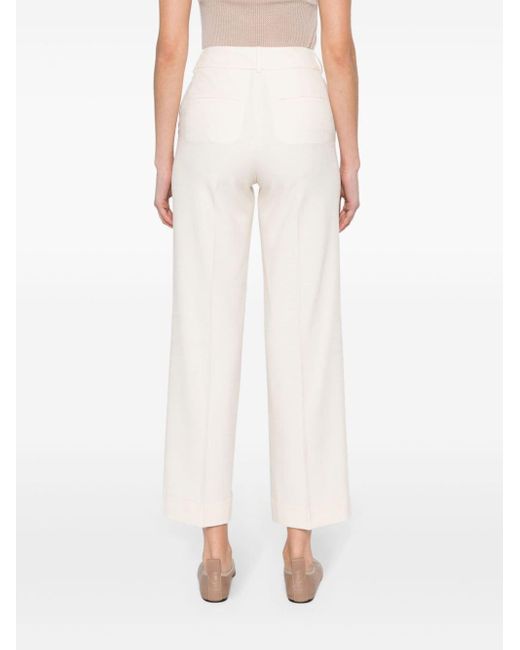 Pantalones anchos de talle alto Peserico de color White