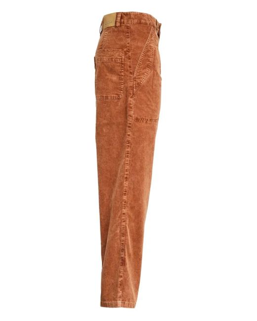 Isabel Marant Orange Onyta Corduroy Trousers