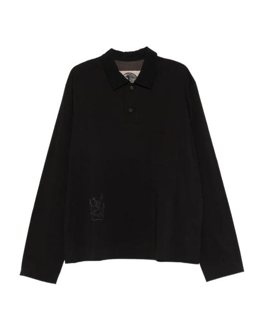 Ziggy Chen Herren Klassisches Poloshirt in schwarz
