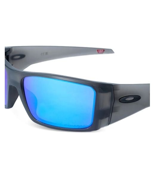 Oakley Blue Logo-Detail Rectangle-Frame Sunglasses
