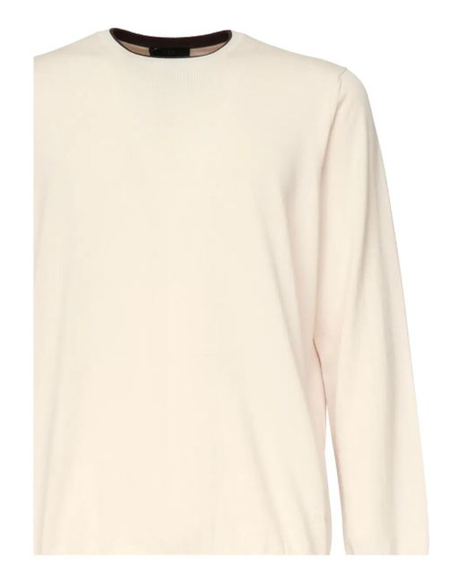 Fay Natural Round-Neck Sweater for men
