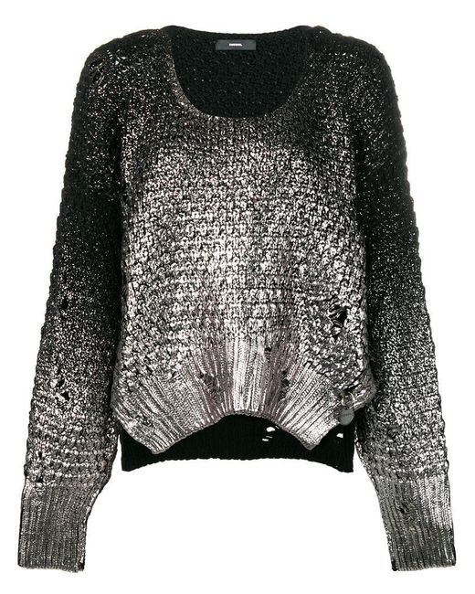 DIESEL Mclok Foilprint Jumper in Metallic Lyst Canada