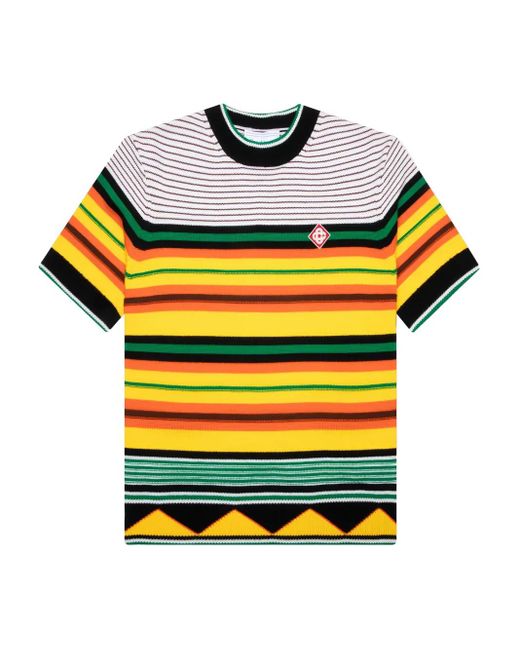 Casablanca Yellow Striped T-Shirt for men