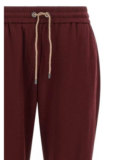 Brunello Cucinelli Red Monile Track Pants