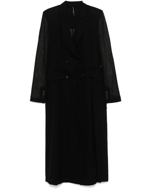 Masnada Black Mil Long Coat