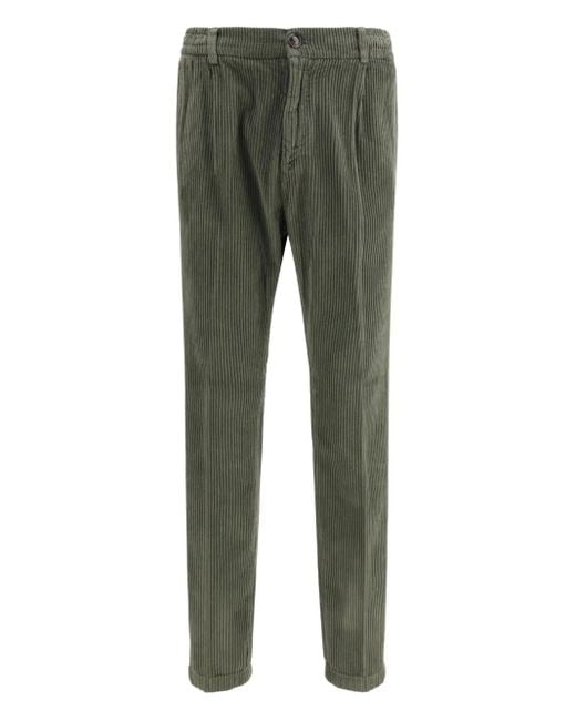 Cruna Green Mitte Corduroy Trousers for men