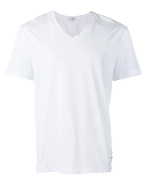 James Perse T-Shirt Met V-Hals in het White voor heren