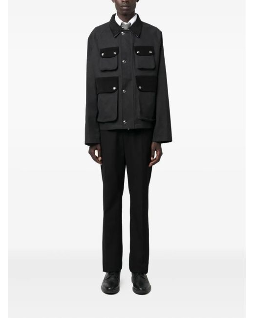 Thom Browne Black Multi-pocket Cropped Jacket for men