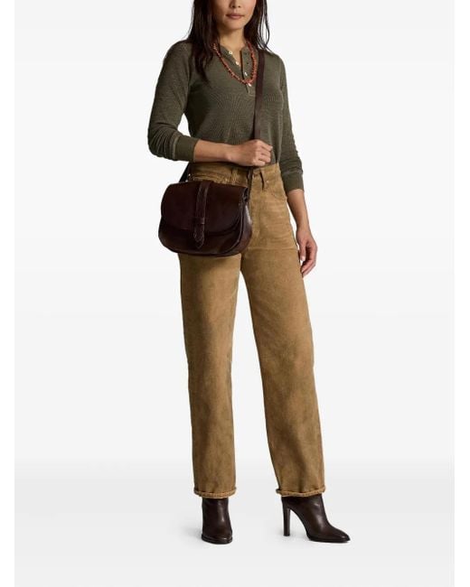 RRL Brown Cassidy Crossbody Bag