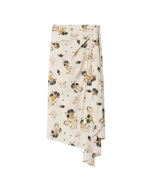 Isabel Marant Natural Faniry Asymmetric Midi Skirt