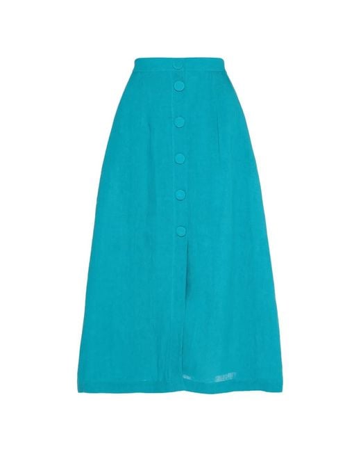 Eres Blue Button Amusante Skirt