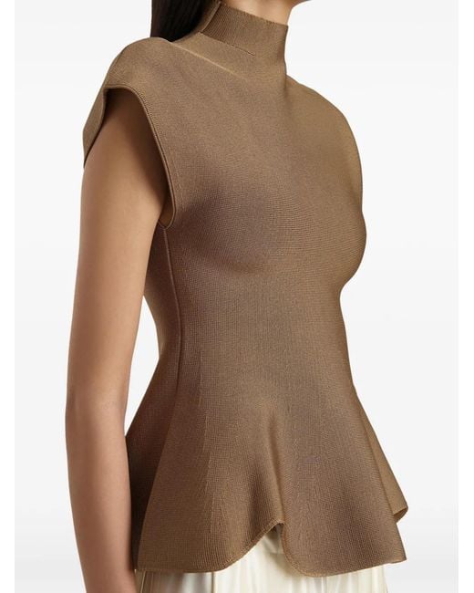 Khaite Brown Andra Top