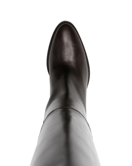 P.A.R.O.S.H. Black 65Mm Knee-High Leather Boots