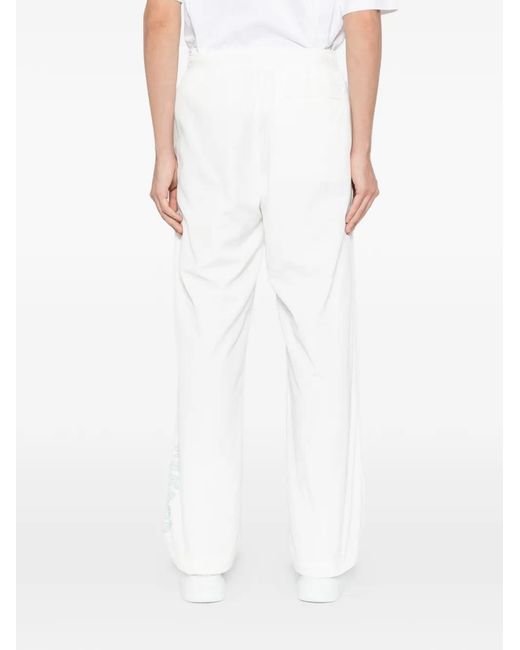 Casablanca White Taffeta Pants for men
